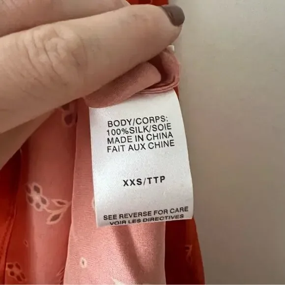 Cami NYC Orange Silk Tank Top - Picture 7 of 8